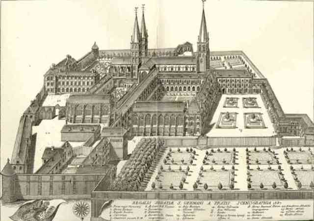 Abbaye_Saint_Germain_des_Prés_en_1687